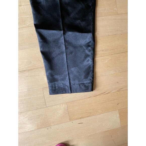 French Connection BNWT sz 10 pant "Adaline Satin Trousers" black women pleated - Picture 3 of 10